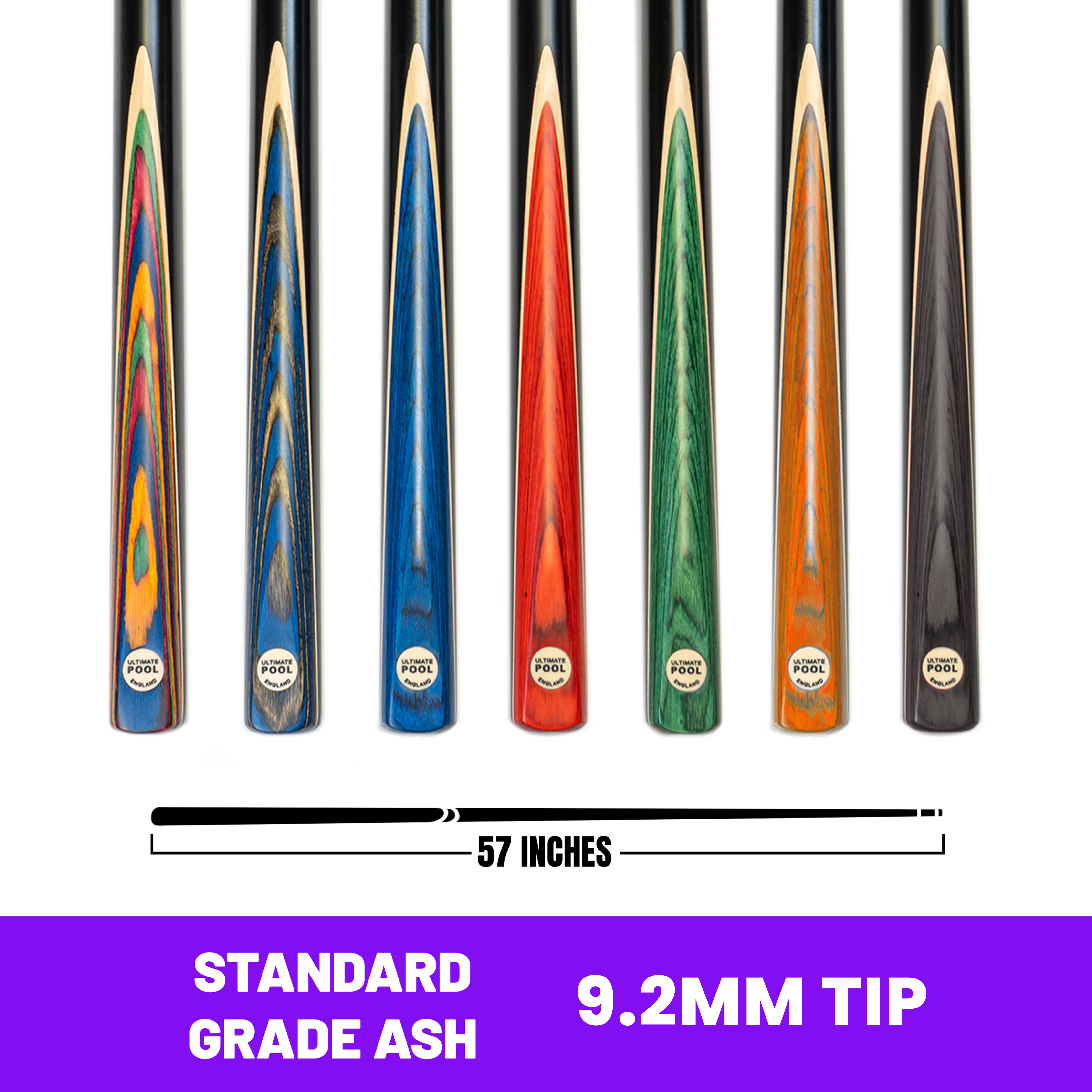 Cue Rifle Range Challenger Range Of Cues - ¾ Joint with 9.2mm Tip – Ultimate Pool Shop